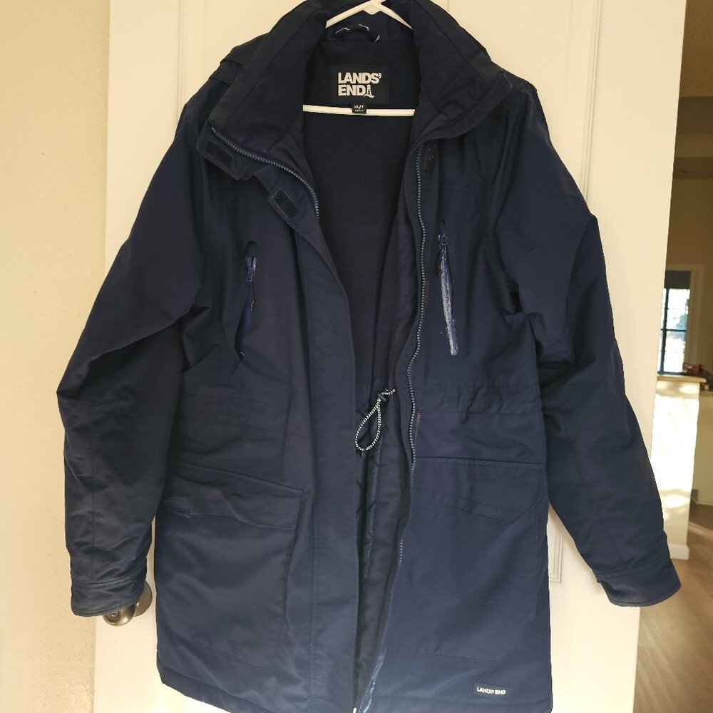 Lands End Blue Winter Coat  Size XL/T/18